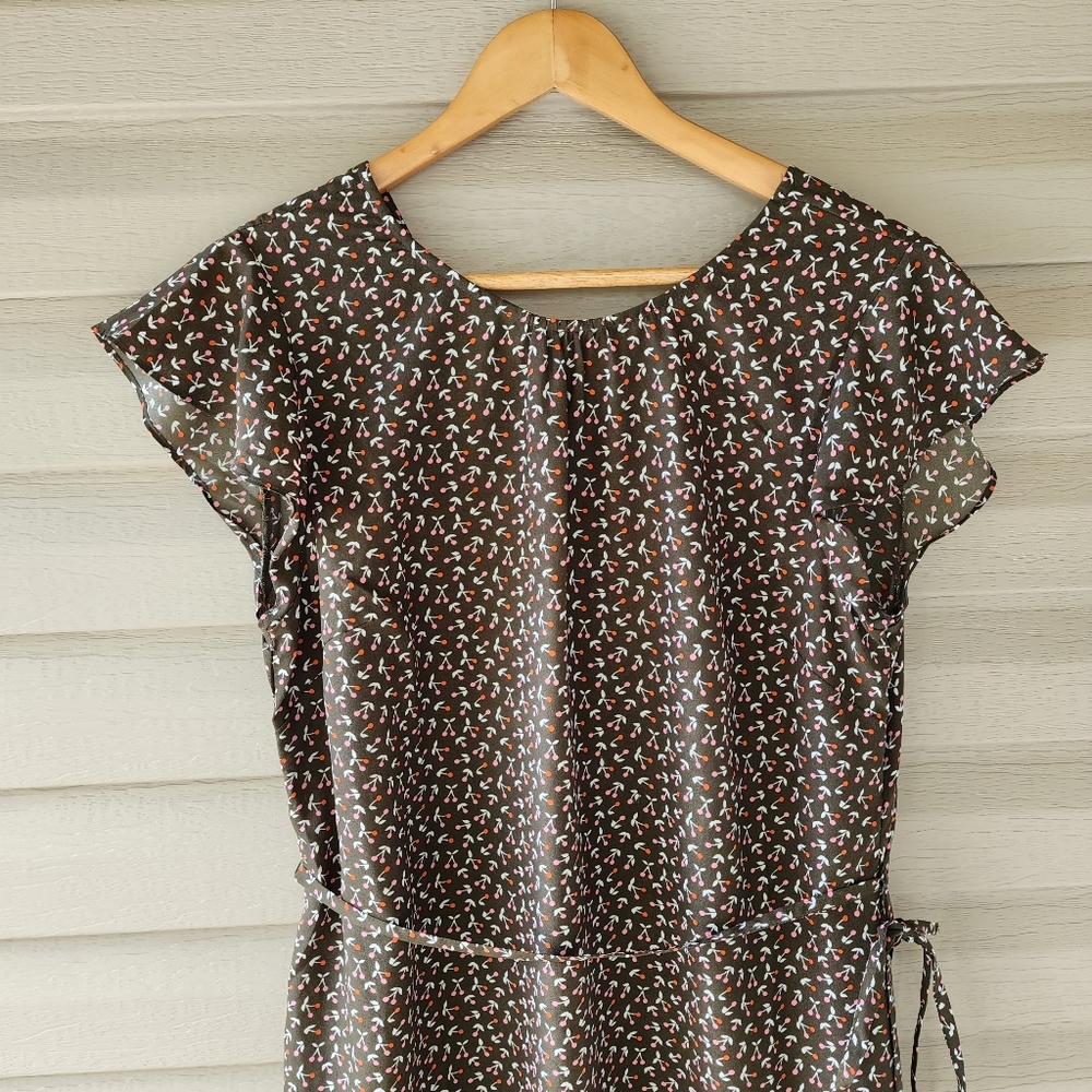 Boden Cynthia brown cherry print mini dress - Picture 4 of 12